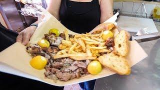 GIANT Greek Meat Feast - Food in Athens!