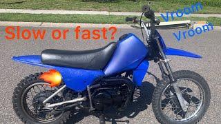 Top speed on the Yamaha pw80.(slow or fast?)