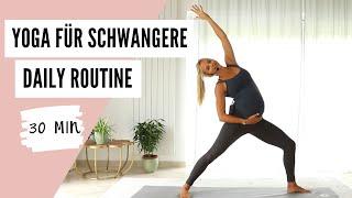 Schwangerschaftsyoga | Yoga Routine I 30 Min | Sanfter Flow | Für alle Trimester
