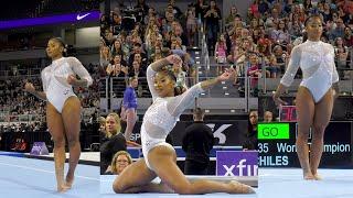 Jordan Chiles Slow Motion Floor Exercise FX 2024 Xfinity Championships Senior Women Session 2 Day 2