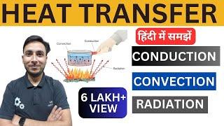 Conduction, Convection and radiation || Modes of heat transfer || Hindi || Conduction in hindi