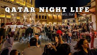 QATAR NIGHT LIFE in 2022 | Souq Waqif | Musheireb downtown| Street market, Bars,……