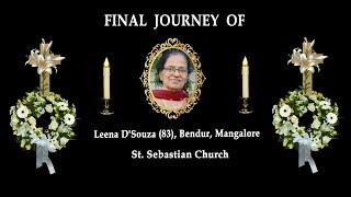 Final journey of Leena D'Souza (83), Bendur, Mangalore