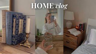 HOME VLOG  7am morning routine, cozy rainy days, thrifting & office updates!