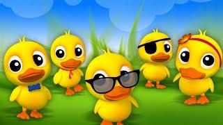 Cinco pequenos patos | rimas em português | musica infantil | Five Little Ducks | Farmees Português