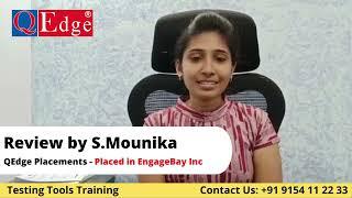 #Testing #Tools Training & #Placement  Institute Review by Mounika |     @qedgetech    Hyderabad