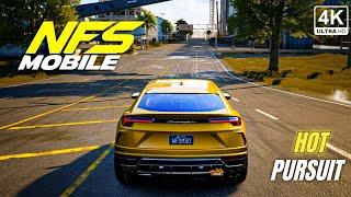 Need For Speed Mobile - HOT PURSUIT Gameplay (Lamborghini Urus) MaxGraphics 4K