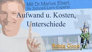 Aufwand u. Kosten, Unterschiede