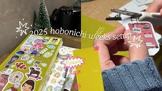 2025 hobonichi weeks setup  decorating the cover, affordable sticker haul