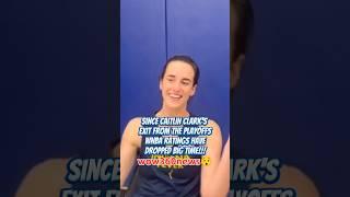 WNBA Ratings DROP As Caitlin Clark Watches From Home #caitlinclark #wow360news #shorts