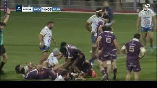 saba pesvianidze try against RC Aubenas