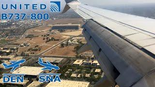 Takeoff and Landing - United B737-800 from Denver to Orange County