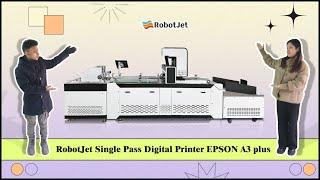 RobotJet Epson A3 plus printhead Single-Pass Digital Printer #printingmachine #digitalprinter