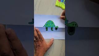 Turtle drawing idea#shorts|cute paper turtle art