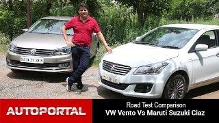Maruti Suzuki Ciaz Vs VW Vento Test Drive Comparison - Autoportal