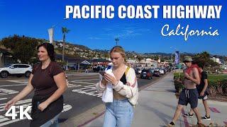 PCH - Pacific Coast Highway in Laguna Beach California - Travel Walking Tour - 2021 - 4K
