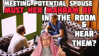 When meeting the potential spouse must mahram of the girl be in the room & hear them Assim al hakeem