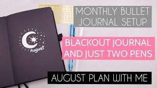 August Plan With Me: Archer & Olive Blackout Book and JUST TWO PENS!