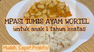 TUMIS AYAM WORTEL | RESEP MPASI 1 TAHUN KEATAS | MPASI MUDAH DAN PRAKTIS