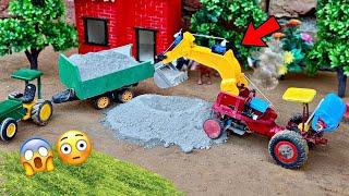 diy tractor miniature harrow machine science project | water pump