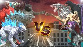 1vs1 Godzilla Monsterverse Kaiju Tournament Battle : Kong, Mechagodzilla, Titan, Shin Godzilla ARBS