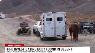 Henderson police investigate after body found in desert; believed to be missing woman