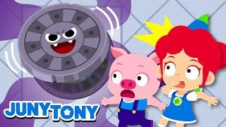 Clang, Clang! Manhole Monster ️ Don’t Jump on Manholes!｜Safety Songs for Kids｜JunyTony