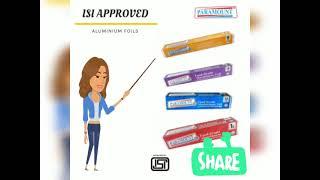 Choose only ISI Approved Aluminium Foil  #aluminiumfoil  #shorts  #hygienic #youtubeindia