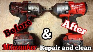 Milwaukee M18 ONEFHIWF13 nut gun, full repair and clean, What a difference!!