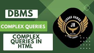 Complex Queries | Complex Queries in DBMS | Jishan Ahmad