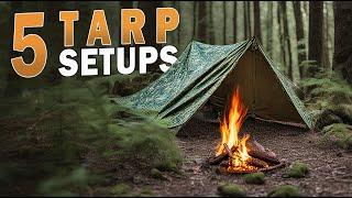 Tarp Setups für jedes Wetter | Shelter Aufbau Varianten für Bushcraft u. Survival | Anfänger Guide