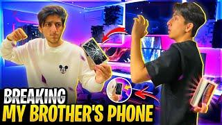 Breaking My Brother’s Phone And Gifting Him I Phone 12 ? Angry Reaction  - Garena Free Fire