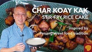 Fried rice cake | char koay kak Penang street food | how to make koay kak | steamed rice cake