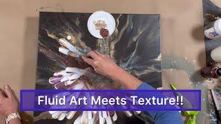 Try This!!! Fluid Acrylic Art Meets Texture Art, @COZCreationsArt  Patreon Challenge!
