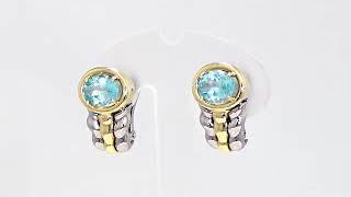 Callista Aquamarine Ear Clips from Kaufmann de Suisse Jewelers