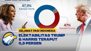 Pilpres AS Ketat Jelang Pemilihan! Elektabilitas Trump & Harris Teraput 0,9 Persen