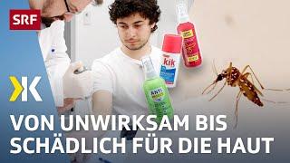 Anti-Mückensprays im Test: Wie wirksam sind Anti Brumm, Kik und Co.? | 2024 | Kassensturz | SRF