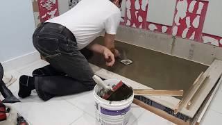 Shower liner and Concrete shower base. Как сделать душевой поддон