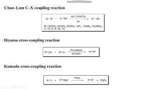 Cross Coupling Reactions