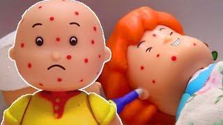 CAILLOU AND ROSIE GET SICK | Funny Animated cartoons Kids | Caillou Stop Motion | Cartoon movie