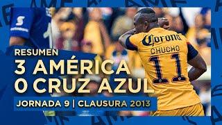 Resumen: América 3-0 Cruz Azul - Jornada 9 | Clausura 2013