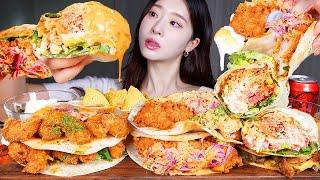 ASMR MUKBANG | MEXICAN FOOD   TACO & BURRITTO & QUESADILLA & NACHO & GUACAMOLE 