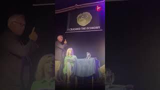 Former PM Liz Truss storms off stage after a Led By Donkeys prank
