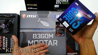 intel Core i3 9100F msi B360M MORTAR Kingston Hyper-X PALIT GTX 1050 TI Storm X Gaming Rig