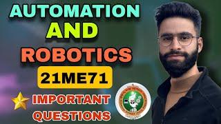 21ME71 Vtu Passing Package| Automation And Robotics 7th Semester Mechanical