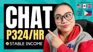 CHAT ONLINE JOB: P325/HR (Upto $5.5) | STABLE INCOME: Work From Home w/ Benefits
