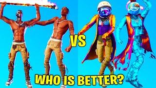 Fortnite Travis Scott vs Astro Jack in Dance Battle! - Which One Skin Is Better??