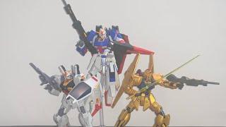 GUNDAM ZETA HG TRIO REVIEW(HG ZETA GUNDAM, GUNDAM MK2, HYAKU-SHIKI)