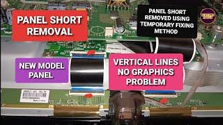 THOMSON 50 inch 4K Led Tv VERTICAL LINES |No Graphics on Display|Panel Short Removal|Panel Repairing