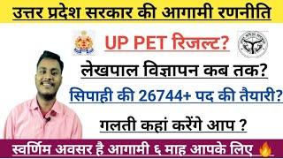 UPSSSC PET Result|| UP POLICE NEW VACANCY 26744+|| UP LEKHPAL BHARTI|| आगामी ६ माह की रणनीति||